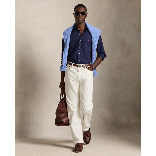 Newport Navy Classic Fit Garment-Dyed Oxford Shirt Polo Ralph Lauren 4