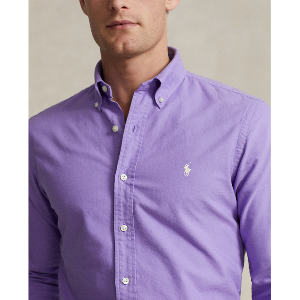 Polo Ralph Lauren 클래식핏 가먼트 다이 옥스포드 셔츠 퍼플 마틴 5