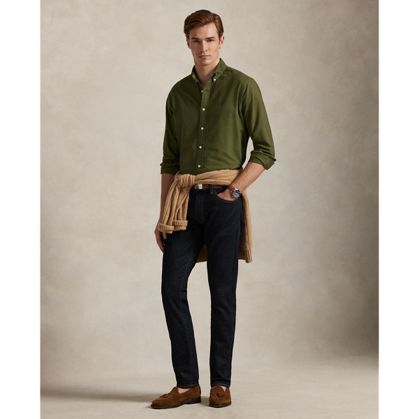 New Olive Classic Fit Garment-Dyed Oxford Shirt Polo Ralph Lauren 4
