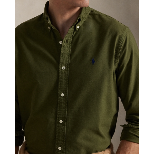 New Olive Classic Fit Garment-Dyed Oxford Shirt Polo Ralph Lauren 6