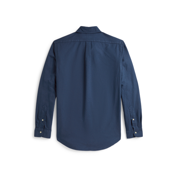 Polo Ralph Lauren 藍色 經典版型成衣染色牛津襯衫 2