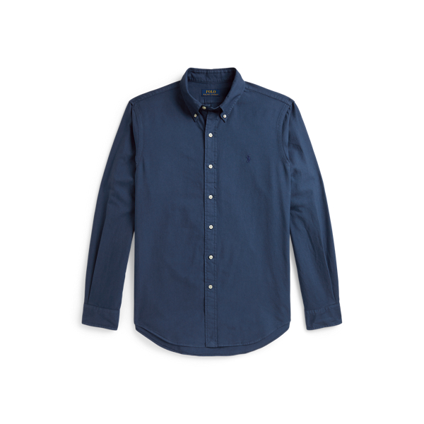 Polo Ralph Lauren 藍色 經典版型成衣染色牛津襯衫 1