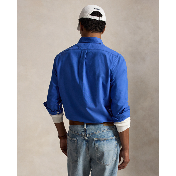 New Iris Blue Classic Fit Garment-Dyed Oxford Shirt Polo Ralph Lauren 5