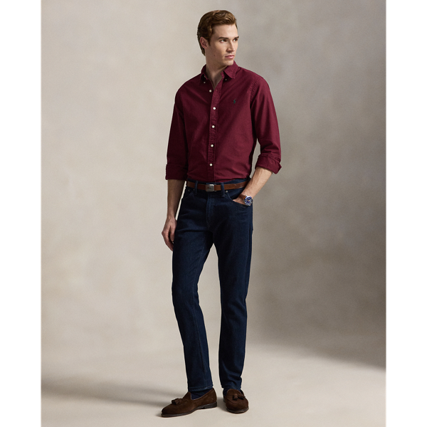 Classic Wine Classic Fit Garment-Dyed Oxford Shirt Polo Ralph Lauren 4
