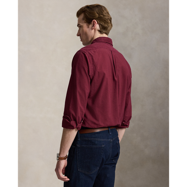 Classic Wine Classic Fit Garment-Dyed Oxford Shirt Polo Ralph Lauren 5
