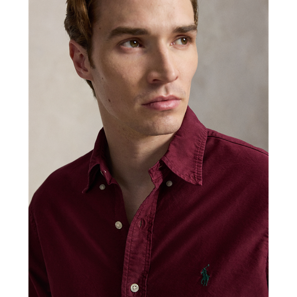 Classic Wine Classic Fit Garment-Dyed Oxford Shirt Polo Ralph Lauren 6