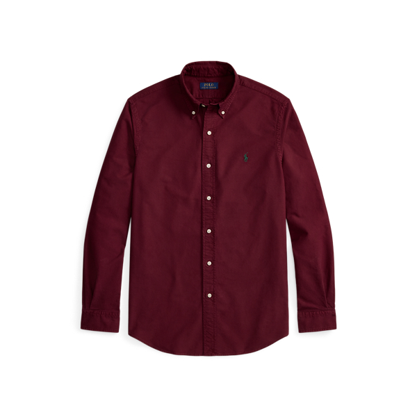 Classic Wine Classic Fit Garment-Dyed Oxford Shirt Polo Ralph Lauren 2