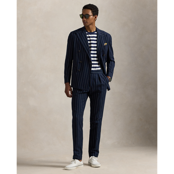 Custom Slim Fit Striped Jersey T-Shirt