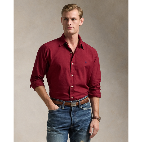 Slim Fit Garment Dyed Oxford Shirt