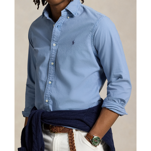 Slim Fit Garment-Dyed Oxford Shirt