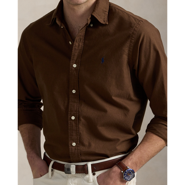 Slim Fit Garment-Dyed Oxford Shirt