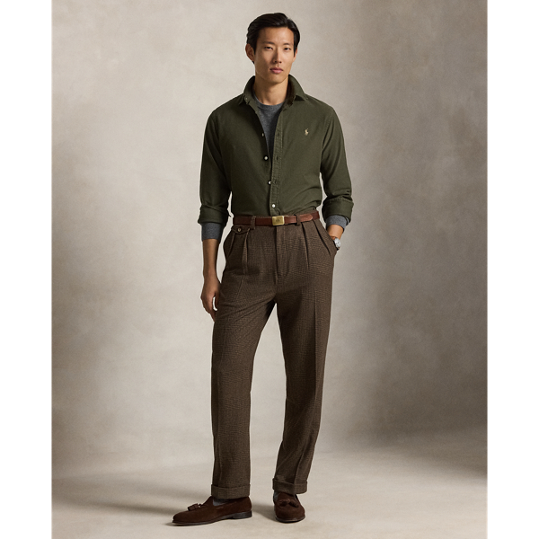 Gef&auml;rbtes Slim-Fit Oxfordhemd Polo Ralph Lauren in Kompanie-Oliv 3