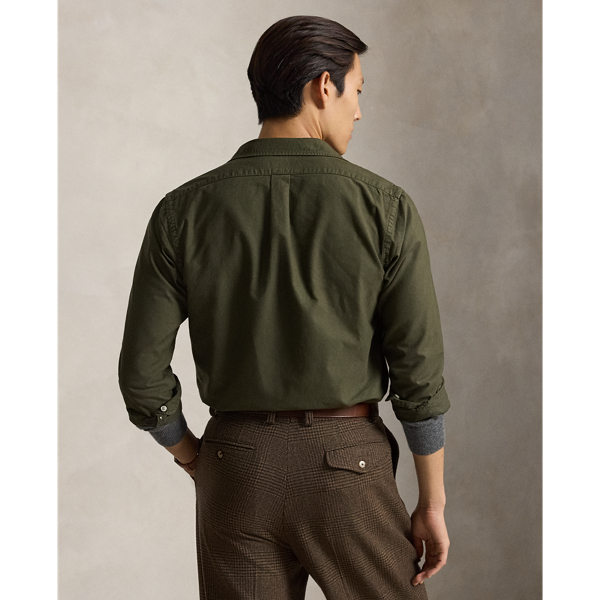 Gef&auml;rbtes Slim-Fit Oxfordhemd Polo Ralph Lauren in Kompanie-Oliv 4