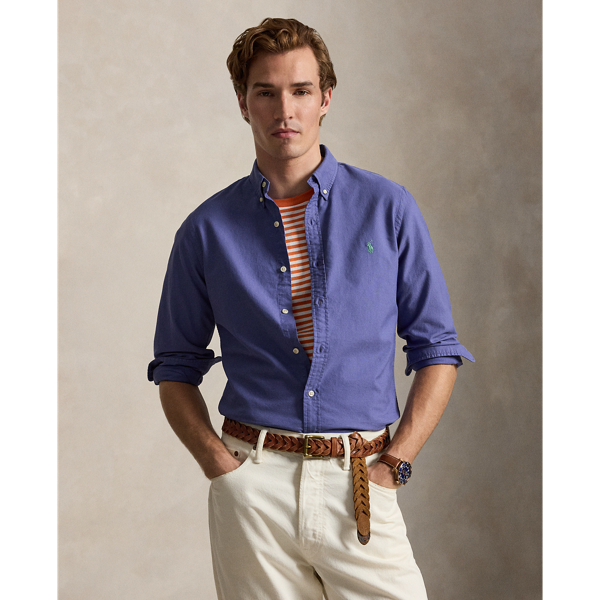Slim Fit Garment-Dyed Oxford Shirt