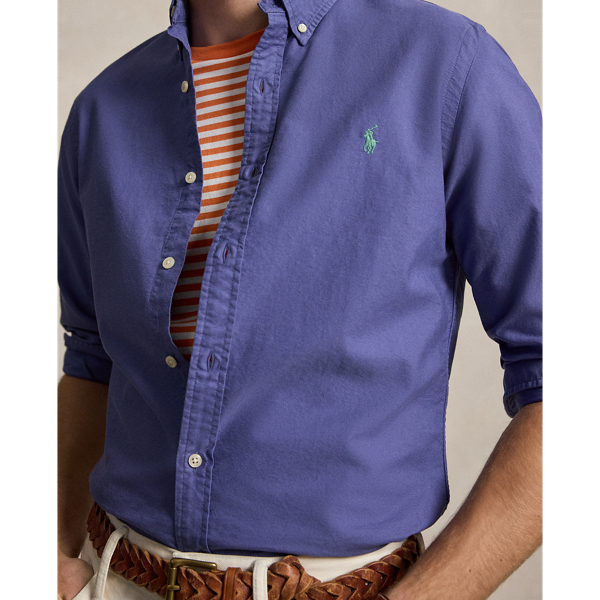 Slim Fit Garment-Dyed Oxford Shirt