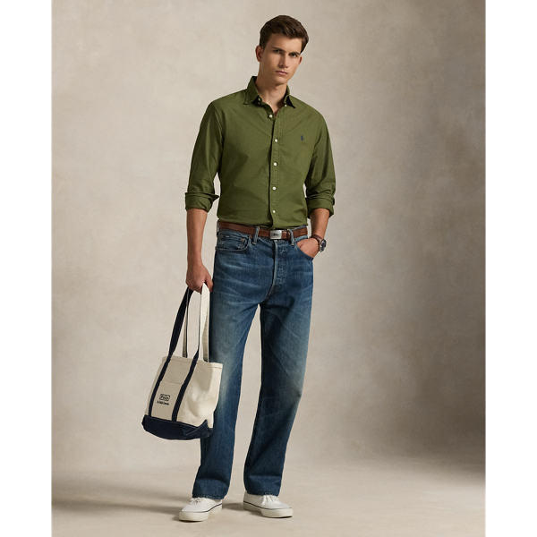 Camisa oxford te&ntilde;ida Custom Fit Polo Ralph Lauren en Oliva nueva 4