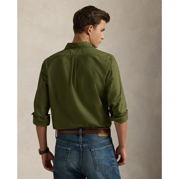 Camisa oxford te&ntilde;ida Custom Fit Polo Ralph Lauren en Oliva nueva 5