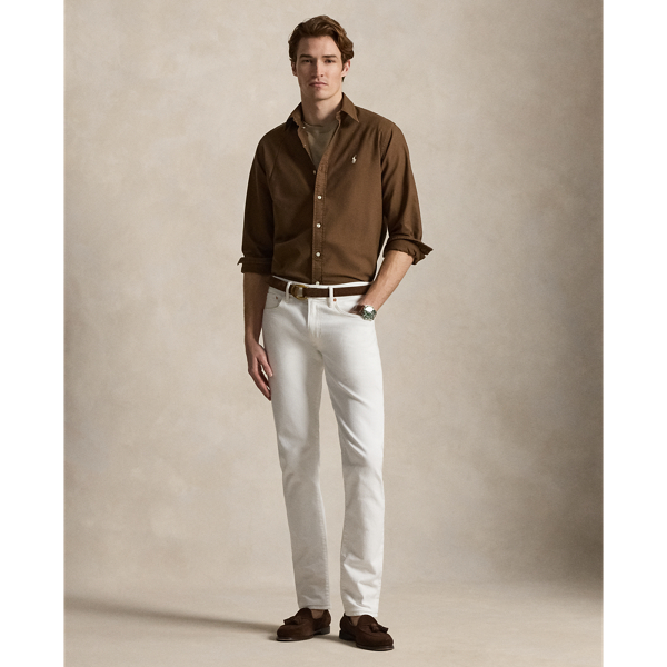 Chestnut Custom Fit Garment-Dyed Oxford Shirt Polo Ralph Lauren 4