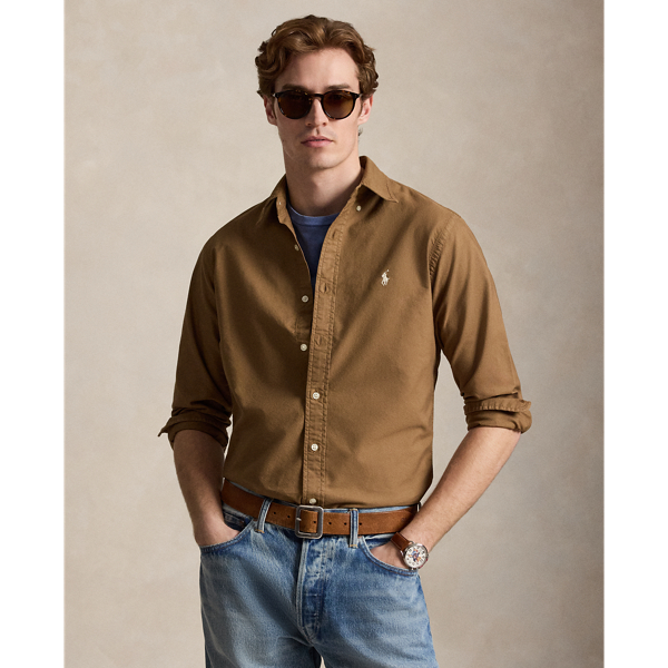 Custom Fit Garment-Dyed Oxford Shirt