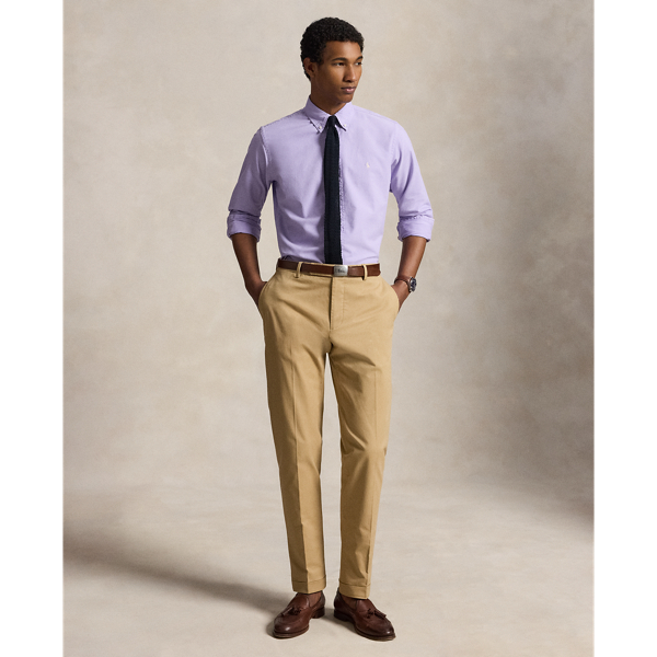 Camisa oxford te&ntilde;ida Custom Fit Polo Ralph Lauren en Morado pastel 4