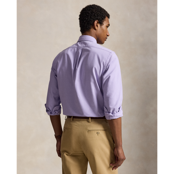 Camisa oxford te&ntilde;ida Custom Fit Polo Ralph Lauren en Morado pastel 5