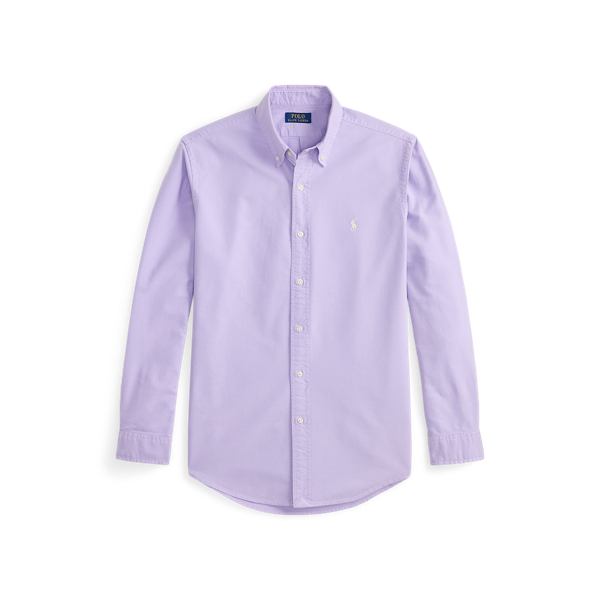 Camisa oxford te&ntilde;ida Custom Fit Polo Ralph Lauren en Morado pastel 2