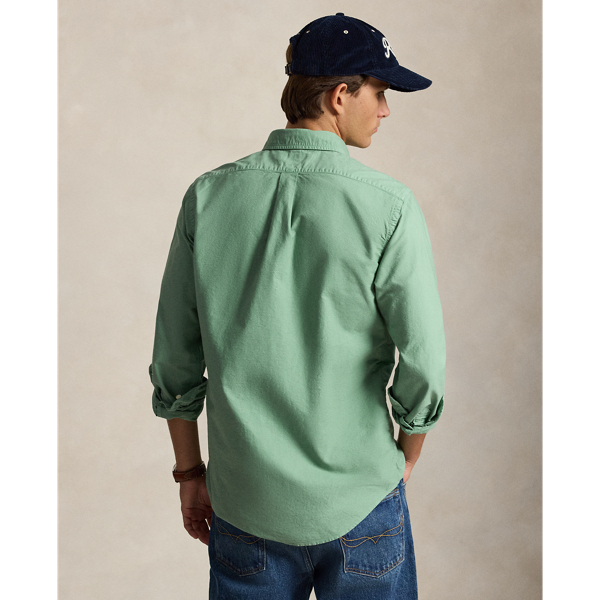 Faded Mint Custom Fit Garment-Dyed Oxford Shirt Polo Ralph Lauren 5
