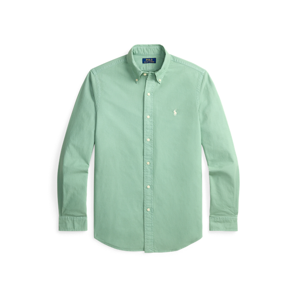 Faded Mint Custom Fit Garment-Dyed Oxford Shirt Polo Ralph Lauren 2
