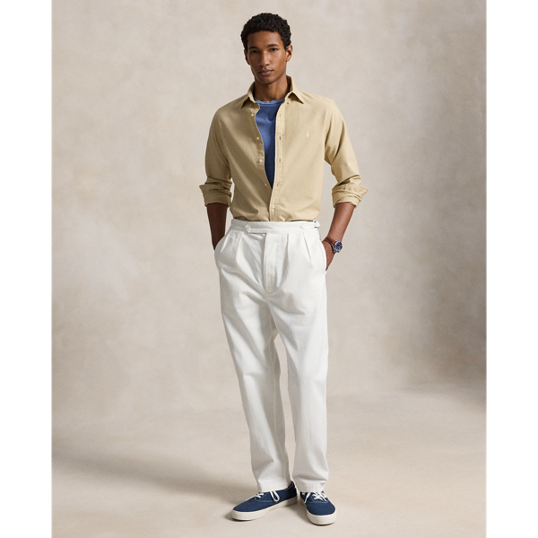 Chemise Oxford ajust&eacute;e teinte en pi&egrave;ce Polo Ralph Lauren en Dune de sable 4