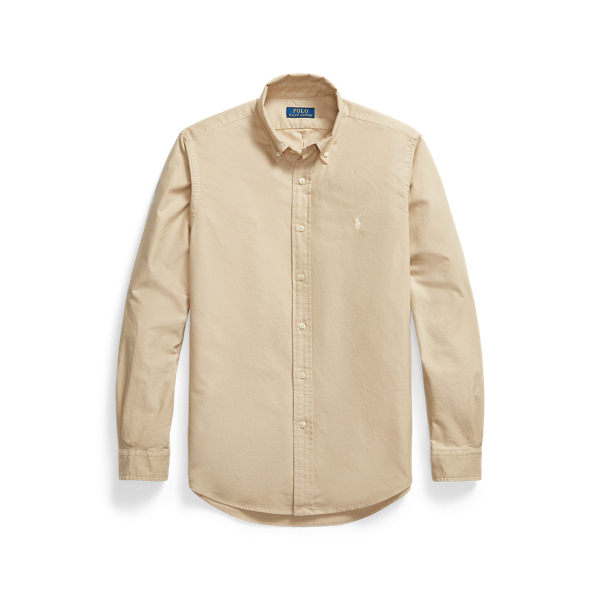 Chemise Oxford ajust&eacute;e teinte en pi&egrave;ce Polo Ralph Lauren en Dune de sable 2