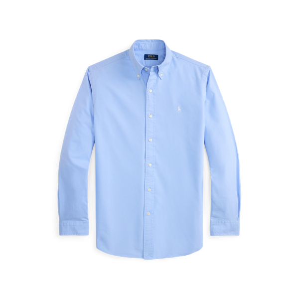 Chemise Oxford ajust&eacute;e teinte en pi&egrave;ce Polo Ralph Lauren en Bleu Austin/Blanc 2