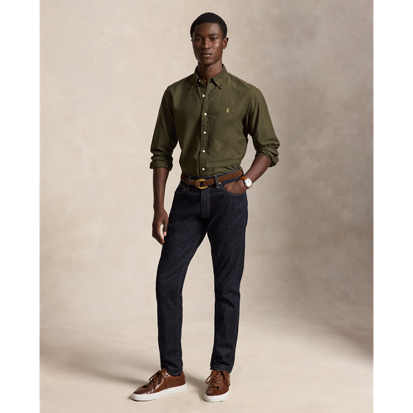 Camisa tingida Oxford Custom fit