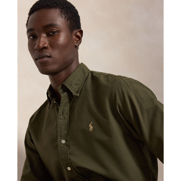 Camisa tingida Oxford Custom fit