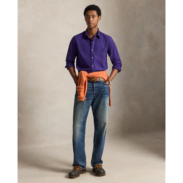 Chemise Oxford Custom Fit Polo Ralph Lauren en Violet m&eacute;di&eacute;val 4