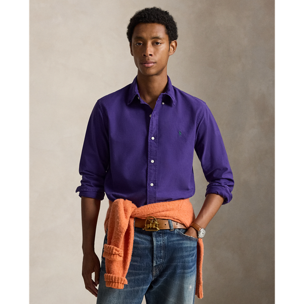 Chemise Oxford Custom Fit Polo Ralph Lauren en Violet m&eacute;di&eacute;val 1