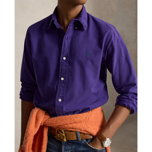 Chemise Oxford Custom Fit Polo Ralph Lauren en Violet m&eacute;di&eacute;val 6