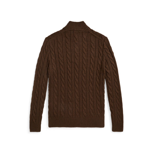 Cable-Knit Cotton Quarter-Zip Jumper