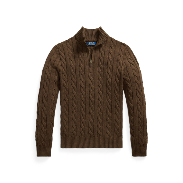 Cable-Knit Cotton Quarter-Zip Jumper
