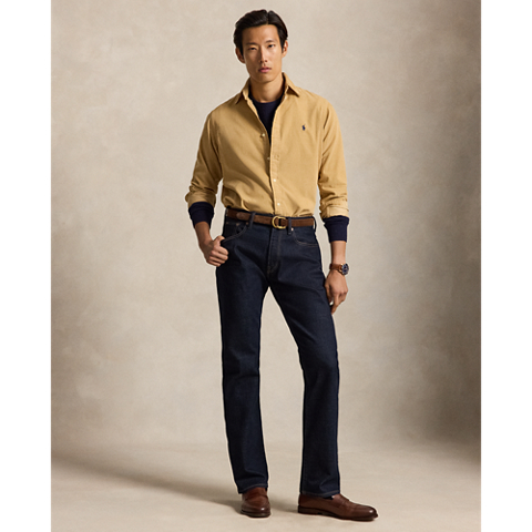 Мужская рубашка Ralph Lauren Classic Fit Corduroy, цвет: Верблюжий