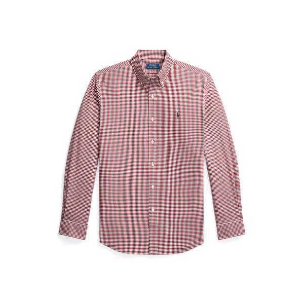 Classic Fit Gingham Stretch Poplin Shirt