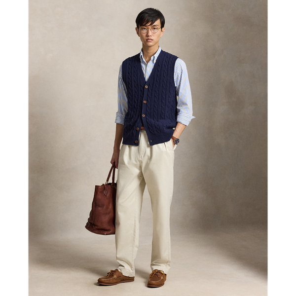Whitman Relaxed Fit Pleated Trousers