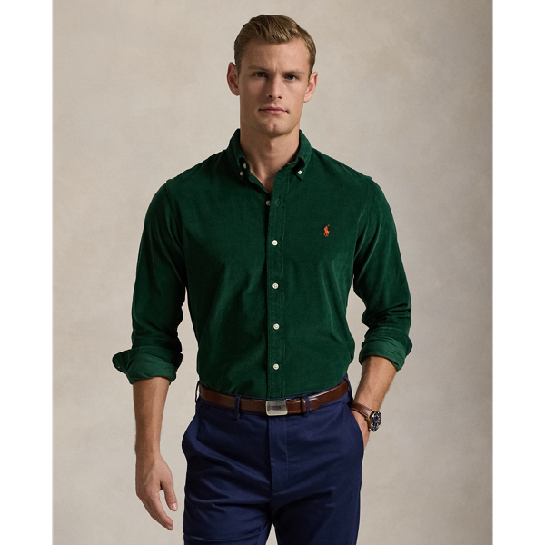 Ralph lauren green corduroy shirt on sale