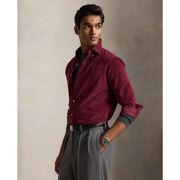 Classic Wine Custom Fit Corduroy Shirt Polo Ralph Lauren 1