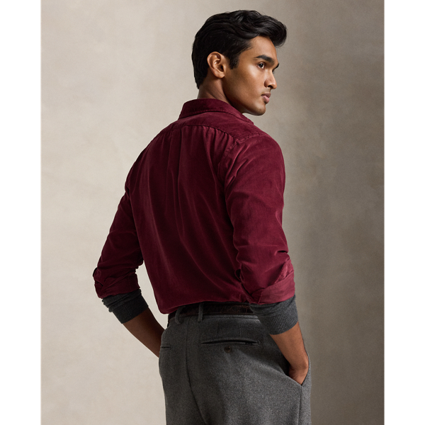 Classic Wine Custom Fit Corduroy Shirt Polo Ralph Lauren 4