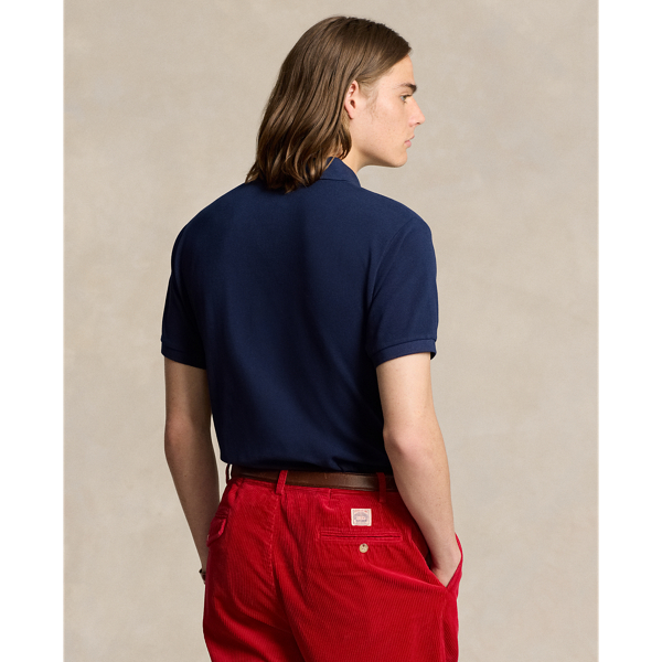 Custom-Slim-Fit Poloshirt mit Polo Bear Polo Ralph Lauren in Cruise Navy Denim Bear 5