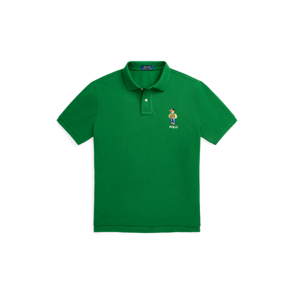 Custom Slim Polo Bear Mesh Polo Shirt