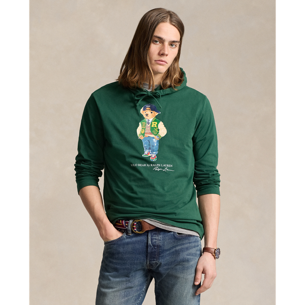 Polo Bear Jersey Hooded T Shirt