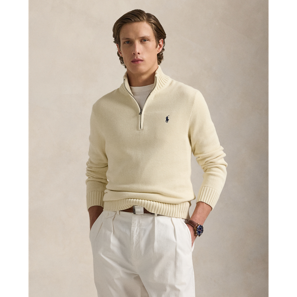 Cotton Quarter-Zip Jumper