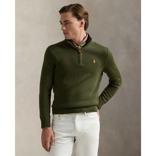 Cotton Quarter Zip Jumper for Men Ralph Lauren IE