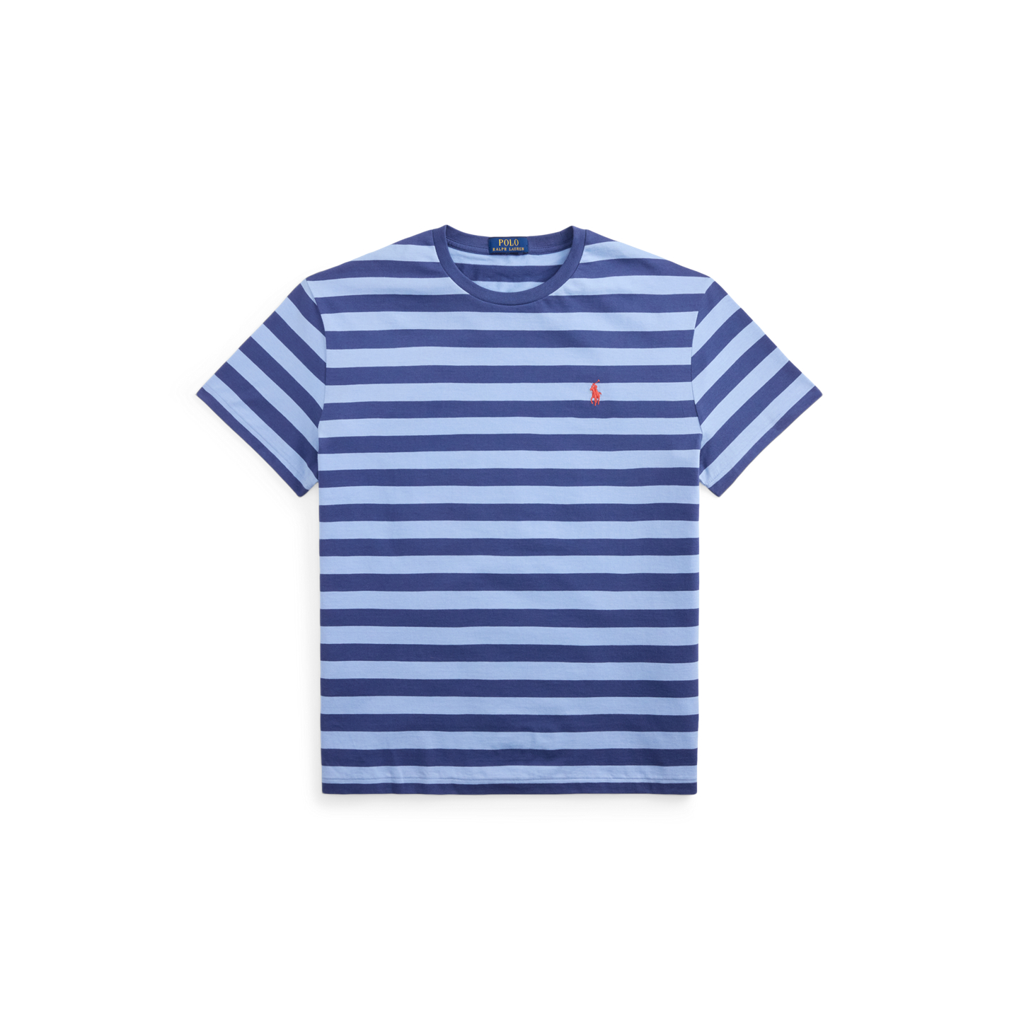 Мужская футболка Ralph Lauren Classic Fit Striped Jersey, цвет: Шамбре синий / Тёмно-синий — фото 5